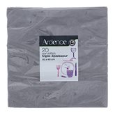 Serviettes 40cm 3 plis Ardence Grises - x20