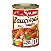 Saucisses aux lentilles William Saurin - 420g