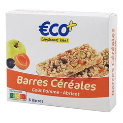 Barres céréales Eco+ Pomme/abricot - 125g