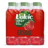 Eau aromatisée Volvic juicy jus de fraise - 6x50cl