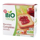 Biscottes bio Bio Village Complètes x36 - 300g