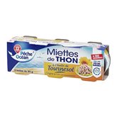 / Miettes de thon Pêche Océan Huile de tournesol - 3x80g