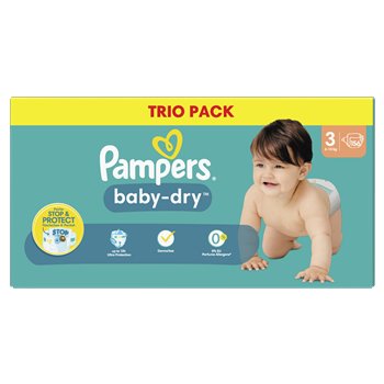 Couches Pampers Baby-Dry Taille 3 - 6 à 10kg - x156