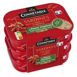 Sardine Connetable Piment huile d'olive - 3x135g