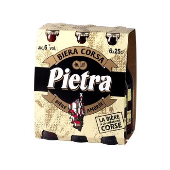 Bière ambrée Corse Pietra 6%vol. - 6x25cl