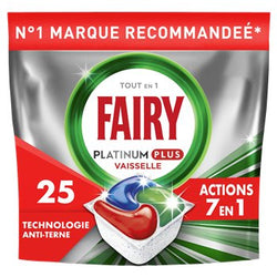 Capsules lave-vaisselle Fairy Platinium Plus anti-terne 388g
