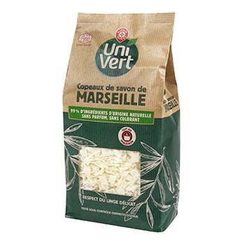 Copeaux savon Marseille Uni Vert Ecocert - 750g