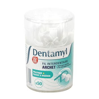 Fil dentaire menthe Dentamyl Ultra résistant archet - x50