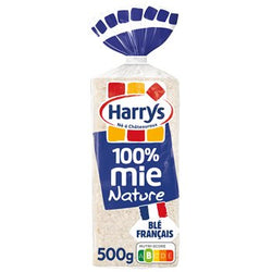 (06/05/25) Pain de mie 100% Mie Harrys Nature petites tranches - 500g