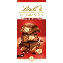 Tablette de chocolat noir Lindt Praliné Noisettes - 225g