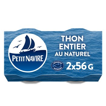 Thon entier Petit Navire Au naturel - MSC - 2x56g