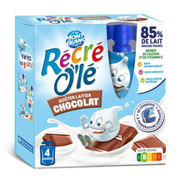 Goûter laitier Récré O'Lé Gourdes Chocolat - 4x85g