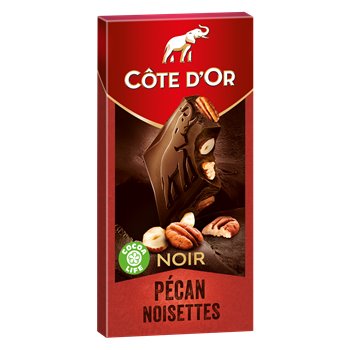 Chocolat noir Côte d'Or Noix de pécan & Noisettes 180g