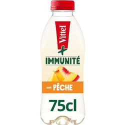 Eau plate aromatisée Vittel Pêche - 75cl