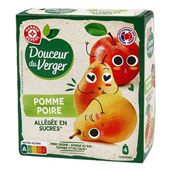 Compote Douceur du Verger Gourdes Pomme Poire - 4x90g