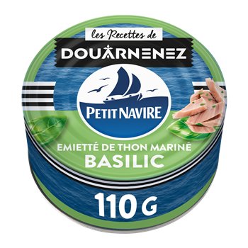 Thon mariné Petit Navire Basilic - 110g