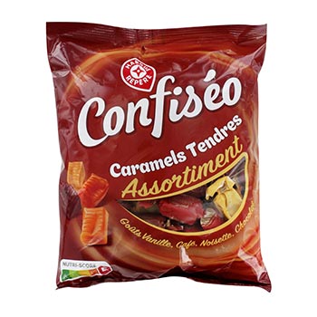 Caramels tendres Confiséo 4 parfums 450g