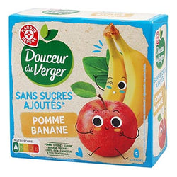 Compote SSA Douceur du Verger Gourdes Pomme Banane - 4x90g