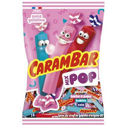 Bonbons Carambar CaraPop Bubble Cola - Barbe à papa - 380g