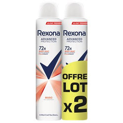 Déodorant spray 72h Rexona Musc - Lot de 2