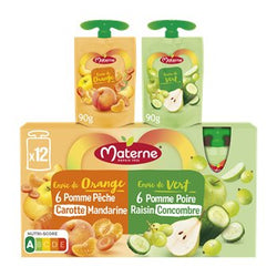 Compotes gourdes Pom'potes Fruits & legumes - 12x90g