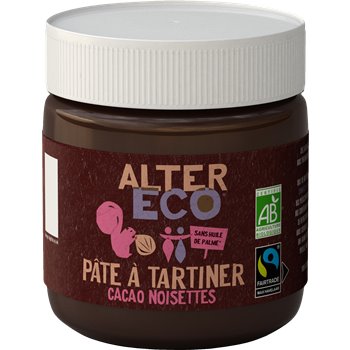 Pâte à tartiner Alter Eco Bio Sans huile de palme - 270g