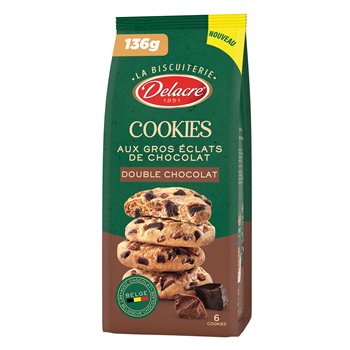 Cookies La Biscuiterie Delacre Chocolat noir et lait - 136g