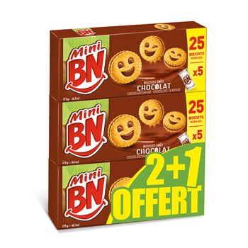 Mini BN Chocolat Lot de 3x175g
