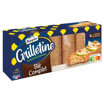 Tartine Grilletine de Pasquier Blé complet - x18 - 242g