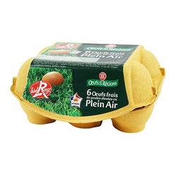 Oeufs frais De Nos Régions Plein Air - Label rouge - x6