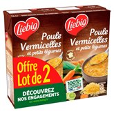 Soupe poule vermicelles Liebig Et petits légumes 2x1L