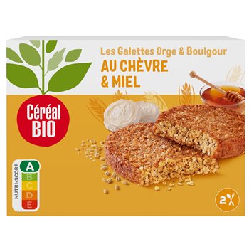 Galette Céréal Bio Bio orge chèvre miel x2 200G