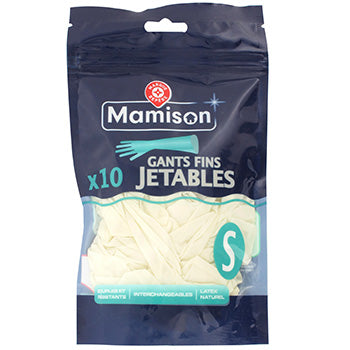 Gants jetables Mamison latex T6 x10