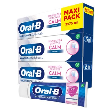 Dentifrice Oral-B Pro-science Sensibilité & gencives - 3x75ml