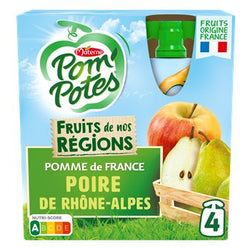 Dessert fruitier Pom'Potes S/sucre - Pomme poire 4x90g