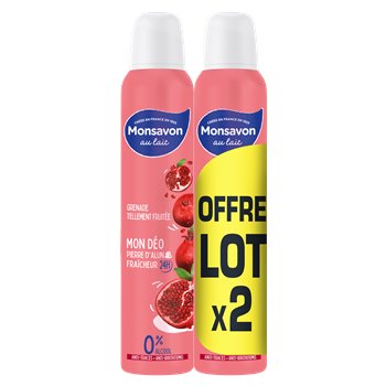 Déodorant spray Monsavon Grenade & Hibiscus - 2x200ml