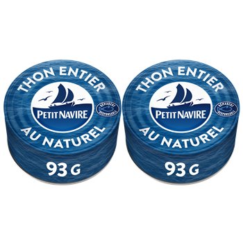 Thon entier Petit Navire Au naturel - 2x93g