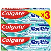 Dentifrice Colgate Max White Cristaux Blancheur - 3x75ml
