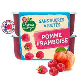 Compote Douceur du Verger Coupelle pomme framboise 4x100g