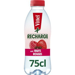 Eau aromatisée Vittel+Recharge Fruits rouges - 75cl