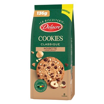 Cookies La Biscuiterie Delacre Chocolat et noisette - 136g
