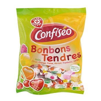 Bonbons Confiséo Tendres fruits 360g