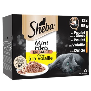 Barquette chat Sheba Filet volaille sauce - 12x85g