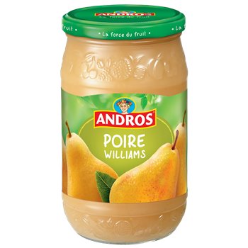 Compotes Andros Poire williams 750g