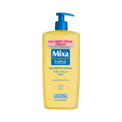 Gel douche Mixa Bébé Très Doux Corps Cheveux - 750ml