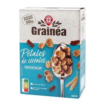 (15/05/25) Pétales de céréales Grainea Chocolat au lait - 550g