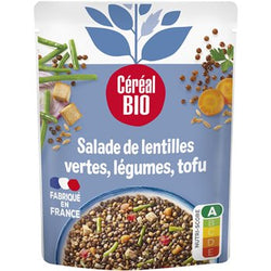 Salade bio Céréal Bio Lentilles, légumes, tofu -220g