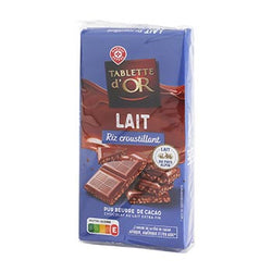 Chocolat au lait Tablette d'Or Céréales croustillantes 100g