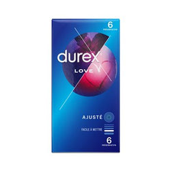 Durex Préservatifs Love Faciles à Mettre et Extra lubrifiés x6