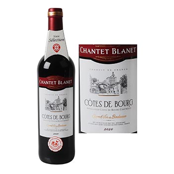 AOC Côtes de Bourg vin rouge Chantet Blanet - 75cl